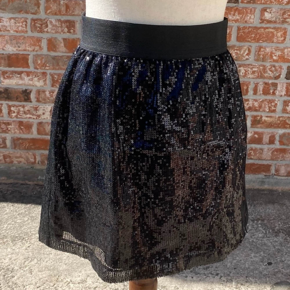 Romeo & Juliet Couture black fully sequined skater skirt/ M /Excellent condition - Picture 4 of 9